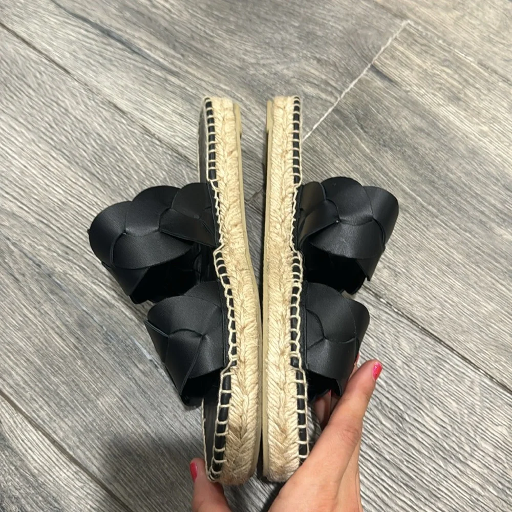 • CASTAÑER x Altuzarra • Women’s Dalia Leather Espadrille Sandals Black 37